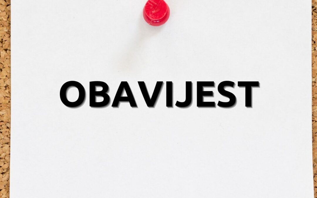 Obavijest za roditelje